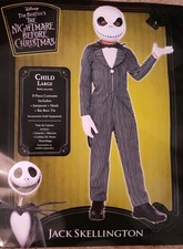 Nightmare Before Christmas Jack Skellington Costume Boys Size Large 12-14 Disney
