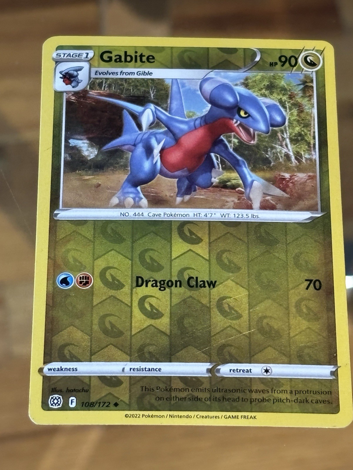 Gabite - 108/172 - Brilliant Stars - Reverse Holo Pokemon TCG Buy 2 Get 1 Free