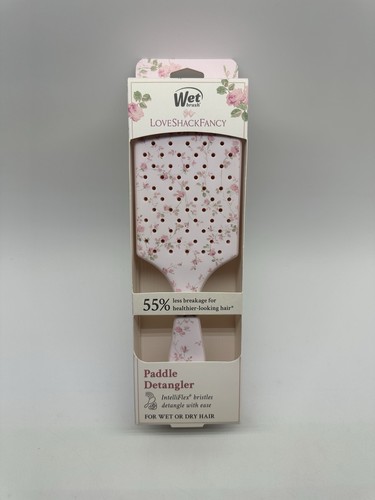 Wet Brush x LoveShackFancy Paddle Detangler Hair Brush English - Ivy Pink NEW - Picture 1 of 2