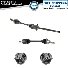 Front CV Axle Shafts & Wheel Hub Bearing Assemblies Set of 4 for Nissan Quest