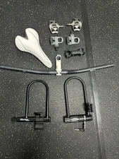 Random Bike Lot U Locks, Shimano XT And Look Pedals, Bontrager Bars Stem Seat