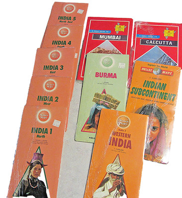 10 Vintage Country and Road Maps INDIA BURMA CALCUTTA MUMBAI