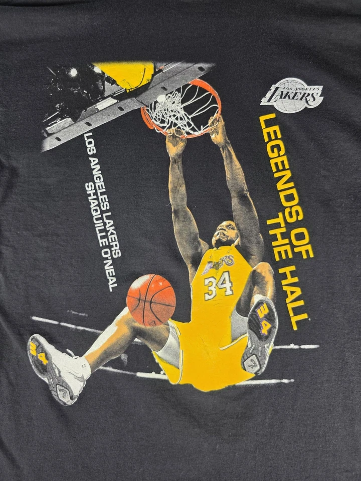 Camisa de baloncesto de la NBA mediana de Los Angeles Lakers para hombre Shaquille O'Neal Legend Foto 2 de 4