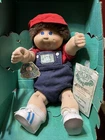 Cabbage Patch Kids Doll Fuzzy Brown Hair Boy HTF HM3/BOX Tag Birth Certificate