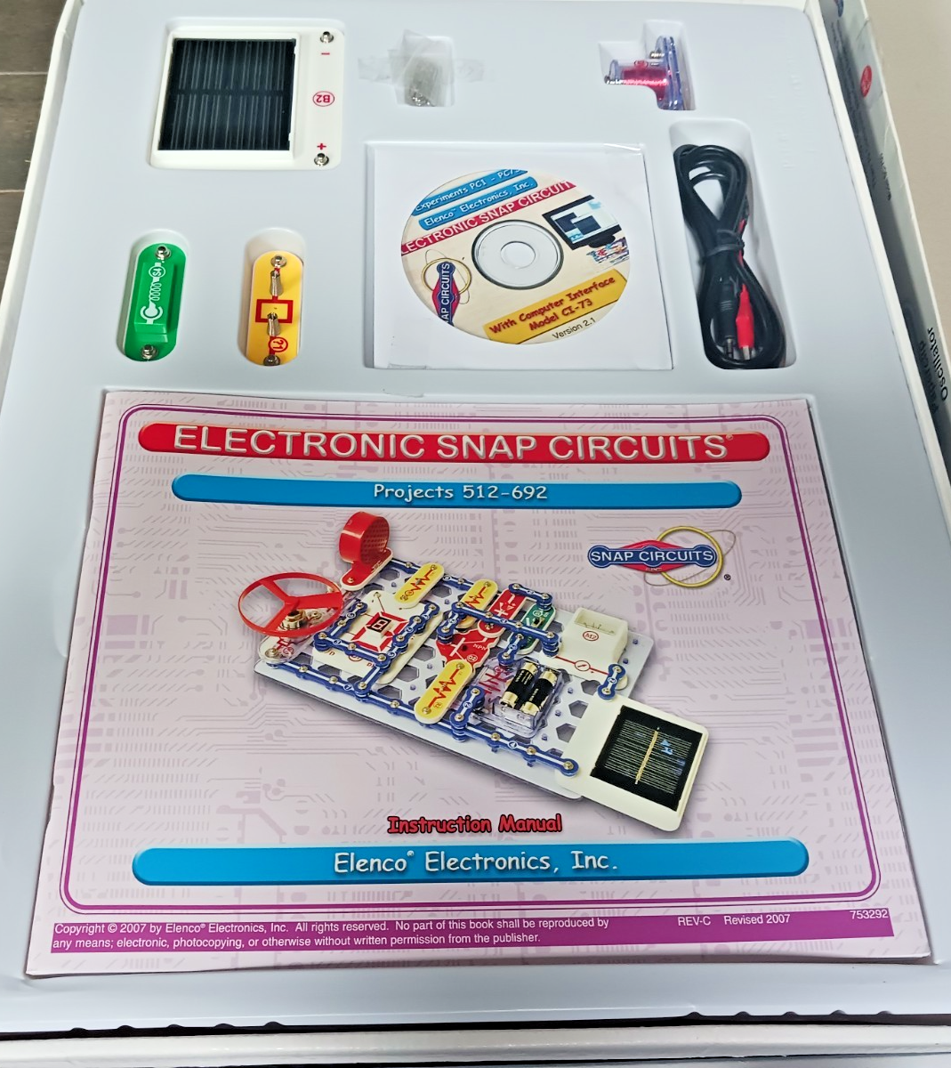 Snap Circuits Extreme SC-750 COMPLETE 5 Manuals + CI-73 Software