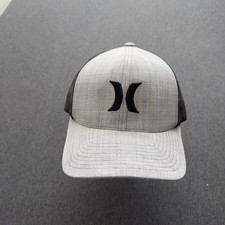 Hurley Hat OSFA Gray Yupoong Classics Mesh Back Adjustable Plain Logo Beach READ