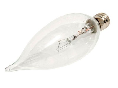 Bulbrite KR25CFC/32 25W Krystal Touch Flame Tip Chandelier Bulb 25 Watts, 25w 