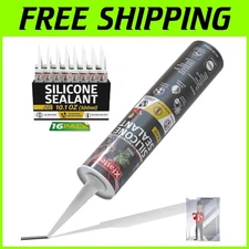 Black Silicone Caulk 10.1oz x 16 - Weatherproof Sealant