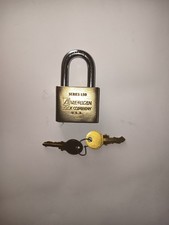 AMERICAN PADLOCK   L-50 SERIES DIA 5/16 x 1-1/8 CHROME SHACKLE Keyed Alike