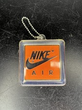 Vintage NIKE AIR Max HANG TAG 80s ORANGE/Red KEYCHAIN Jordan 4 Key Ring