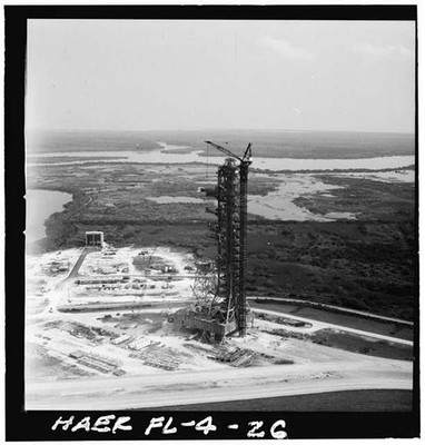 Titusville Florida Kennedy Space Center ML-1 Mobile Launcher 1970s Crane