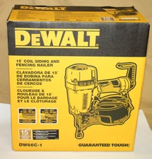 DEWALT DW66C-1 Pneumatic 15-Degree Coil Siding Nailer BRAND NEW