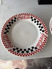 VTG Set 2 Gibson Coca Cola Stoneware Dinner Plates + 2 Bowl 1996 Vintage