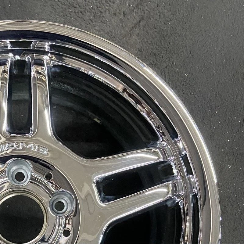 Rear AMG Mercedes-benz Chrome C-class K OEM Wheel 17” 2002-2004 Original 65263 - Image 4 of 4