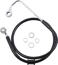 DRAG SPECIALTIES Brake Line - Front (Upper) - Black 618302-BLK