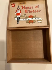 Vintage 1950s 1960s House of Windsor Palmas Cedar Lined Wood Cigar Box 15 Cents