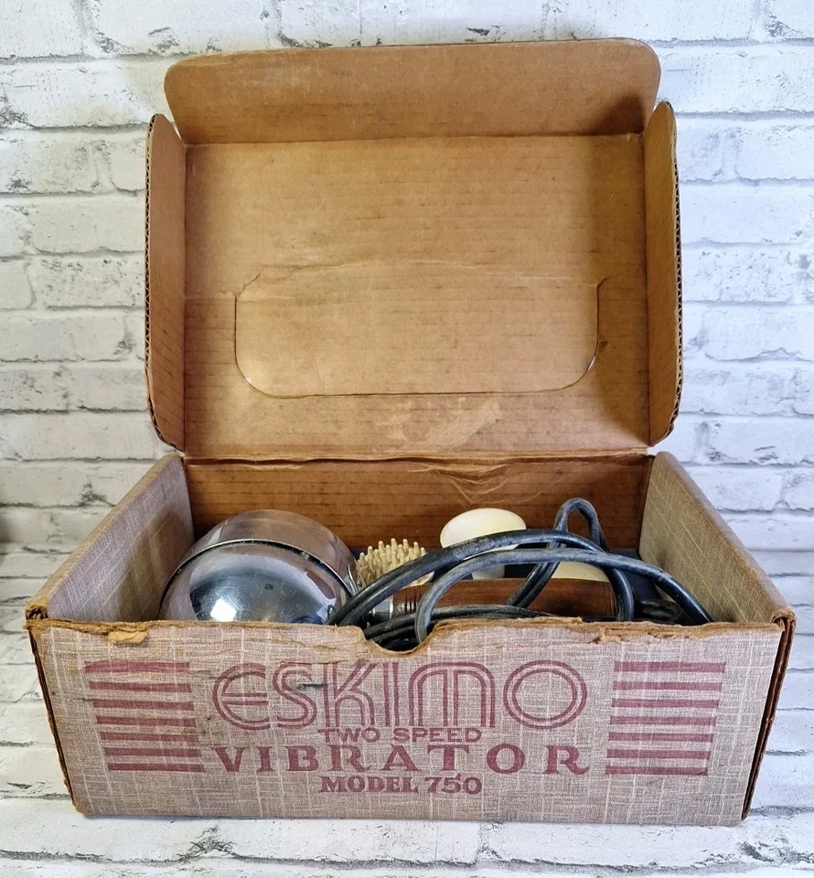 Vibrador masajeador esquimal Art Deco antiguo de colección en CAJA FUNCIONA Foto 2 de 4