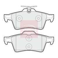 Volvo S40 II 544 2003-2012 Apec BremsbeläGe Hinten Mit Feder (R90)