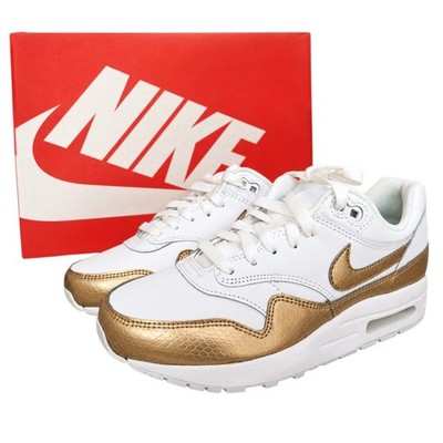 Nike Air Max 1 EP (GS) Women's Youth Sneakers Sz 37.5 White Gold OG BV0033 100 RARE