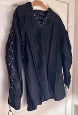 Men's black size XXL Medieval/Renaissance/Pirate reenactor long sleeve shirt
