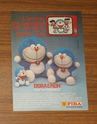 Seltene Werbung vintage FIBA DORAEMON Kuscheltiere 1982