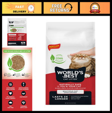 Premium Unscented Cat Litter for Multiple Cats, 32 lbs - Natural, Quick Clumping