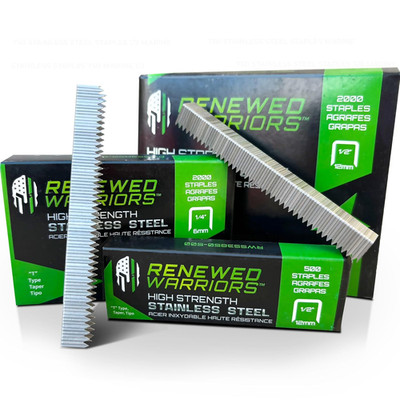 Staple Gun Staples for Staple Gun - T50 Staples 1/4 in Leg; 3/8 Crown Stainless