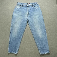 Vintage Gitano Jeans Womens 34x30 Blue Denim Made in USA Straight Leg Mom 90s