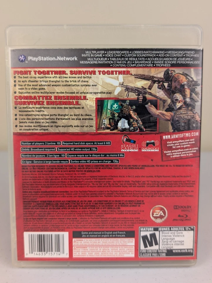 Army of Two: The 40th Day (PlayStation 3 PS3)➡️CIB Complete - Tested & Working - Image 2 of 4