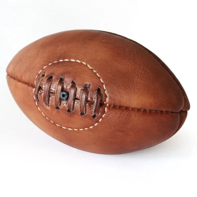 ROB'S VINTAGE Mini American Football Leder – handgefertigt, Vintage Design, Deko, Outdoor