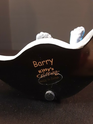 Nuevo Kitty's Critters Barry Blue Playing Bear Porcelana Raro - Imagen 7 de 7