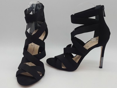 jessica simpson black strappy heels