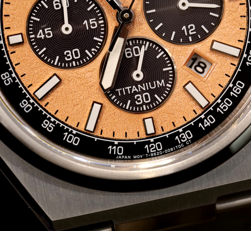 Citizen Super Titanium Sapphire Zenshin Chronograph Salmon Dial Watch CA4610-85Z - Picture 2 of 5