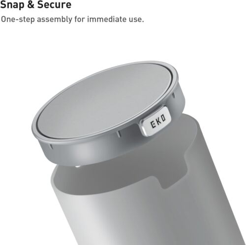 Mini Desk Trash Can with Swing-Top Lid 0.4 Gallon Small Table Round Wastebasket - Picture 6 of 8