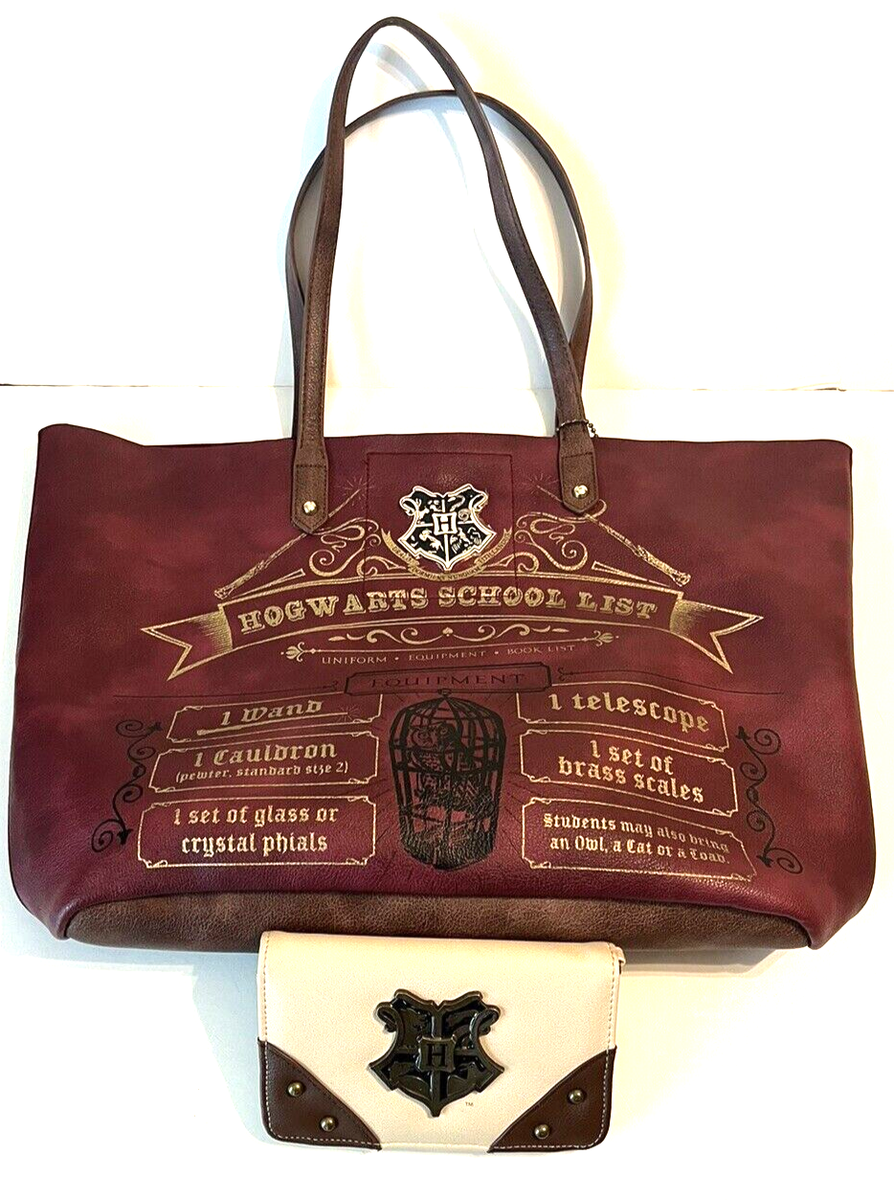 Harry Potter Hogwarts School List Bag Maroon Tote With