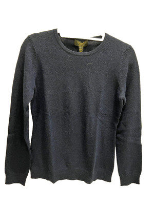 CHARTER CLUB 100% Cashmere Crewneck Sweater - Size PM - Navy Blue - NEW w/ TAGS