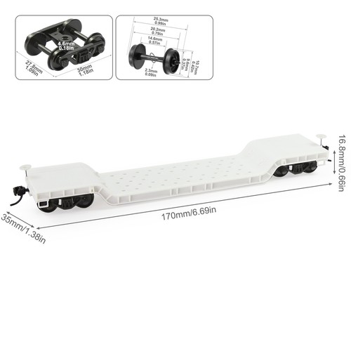Evemodel HO Scale 1:87 Blank Disassembled DIY Center-Depressed Flatcar C8769JJ - Picture 6 of 6