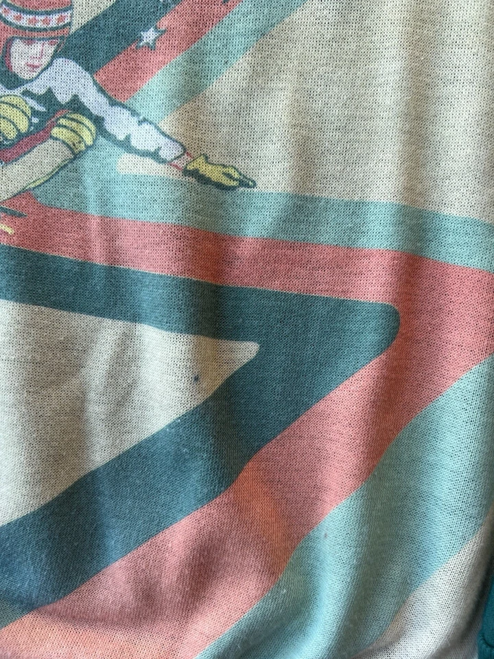 Vintage 1970s skateboarding Pullover Sweatshirt Tony Hawk Acrylic Medium - Image 3 of 4