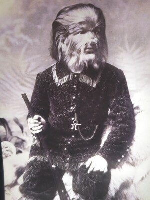 VINTAGE - NEGATIVE -  Bearded Woman - CIRCUS SHOW - HORROR - FREAK