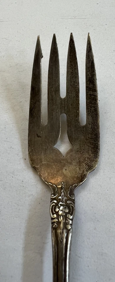 TOWLE ESPEJO ANTIGUO PLATA ESTERLINA UN TENEDOR PARA ENSALADA #T032 6 3/8" Foto 3 de 4