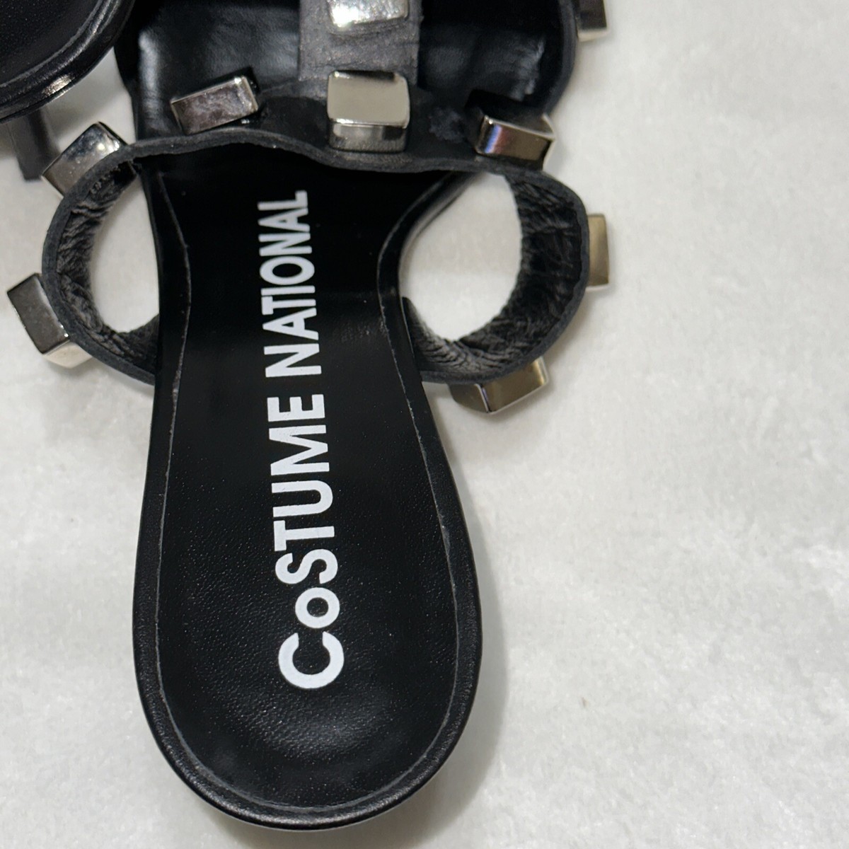 Costume National Sandals sz 9 Black Leather made in Italy | eBay