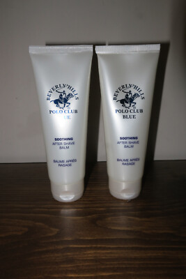 2x BLUE   POLO CLUB   MEN   MEN'S Perfumed AFTER SHAVE   BEVERLY HILLS 2.5oz