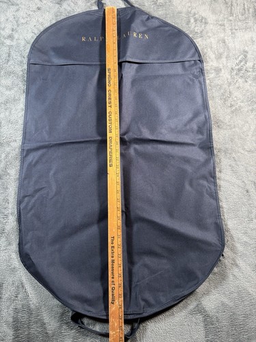 Ralph Lauren Garment Bag 24" W x 40" L Navy Blue Gold Letters Authentic EUC - Picture 5 of 8