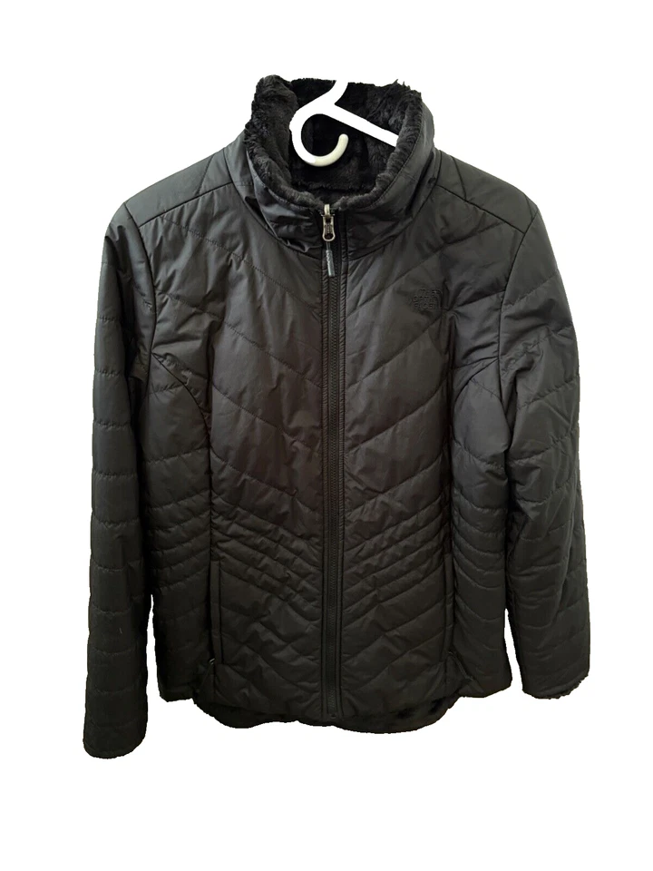 Chaqueta reversible The North Face negra de poliéster y felpa de piel sintética talla L