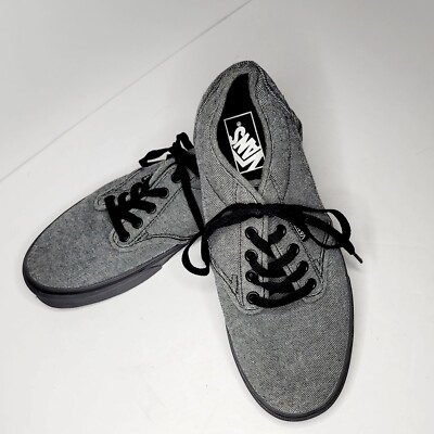 Vans Off The Wall Gray Canvas Lace Up Low Top Skate Sneakers Men's Size  G3