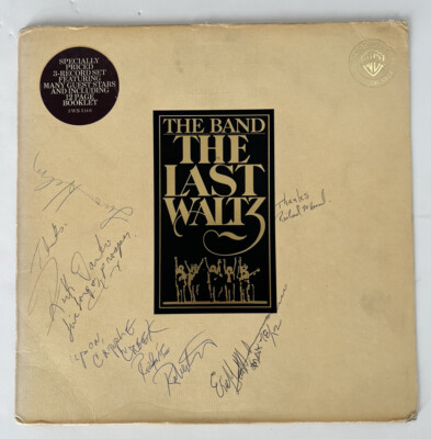 THE BAND signed 5x THE LAST WALTZ vinyl Robertson Helm Danko
