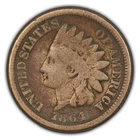1864 CN 1c Indian Head Small Cent - Copper Nickel - VG - SKU-X3328