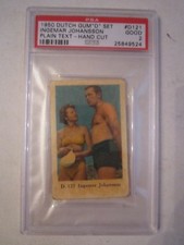 1950 INGEMAR JOHANSSON BOXING CARD #D121 DUTCH GUM "D" SET PSA GRADED GOOD 2