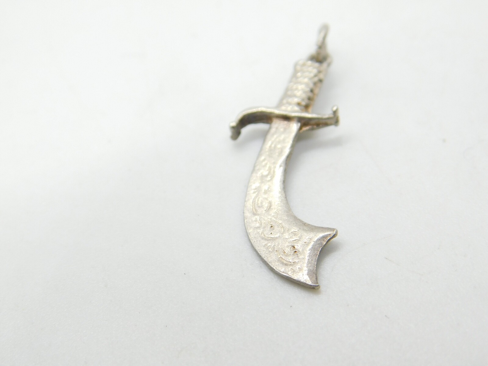 Sterling Silver Eastern Scimitar Sword Style Char… - image 2