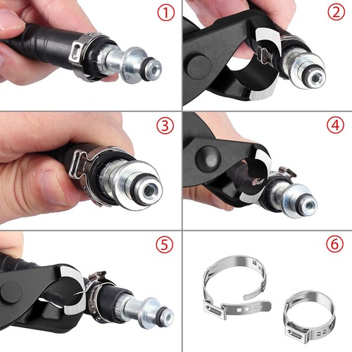 Proster 200X Assorted Single Ear Hose Clamps Stainless Steel With Crimping Tool - Picture 4 of 10